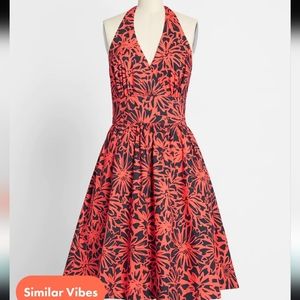 Modcloth The Unfaltering Halter Sundress